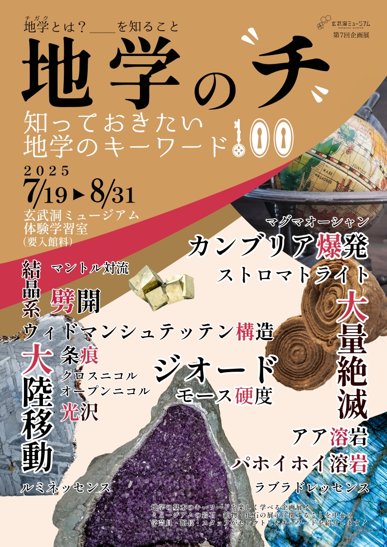 2025企画展 地学のチ 知っておきたい地学のキーワード100ワード表